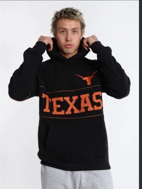 Texas Longhorns Black & Orange Pullover Hoodie Sweatshirt